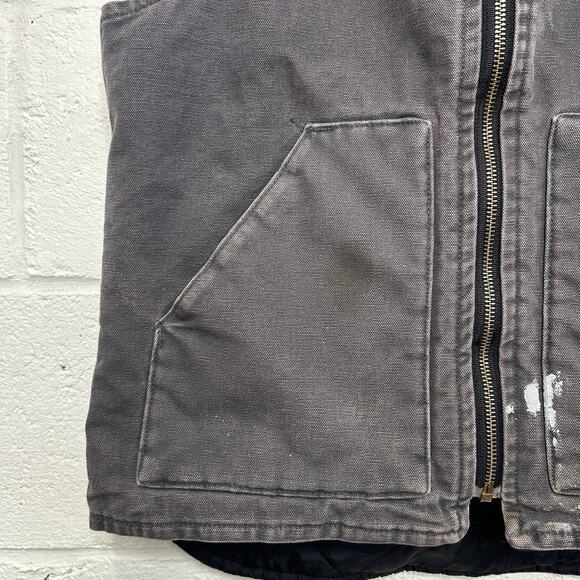 Vintage Carhartt Quilt-Lined Artic Vest “Shadow Grey” V02 - Picture 4 of 10